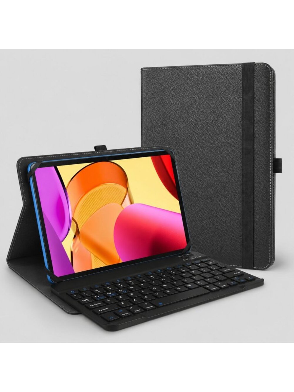 Universal 9-11" Tablet Case w/ Bluetooth Keyboard Pen Holder Folio Black New